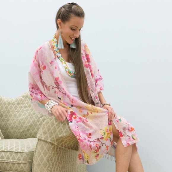 SUMMER KAFTAN free size cover up - Picture 3 of 4